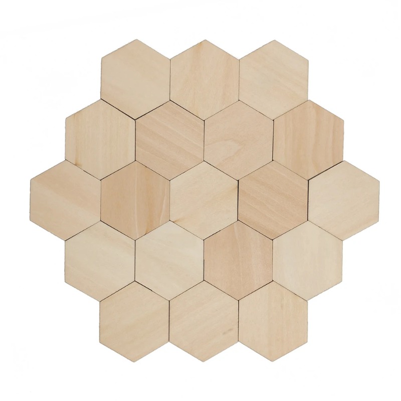 Rebanadas hexagonales de mader - Craft Embellishment reseña y precio