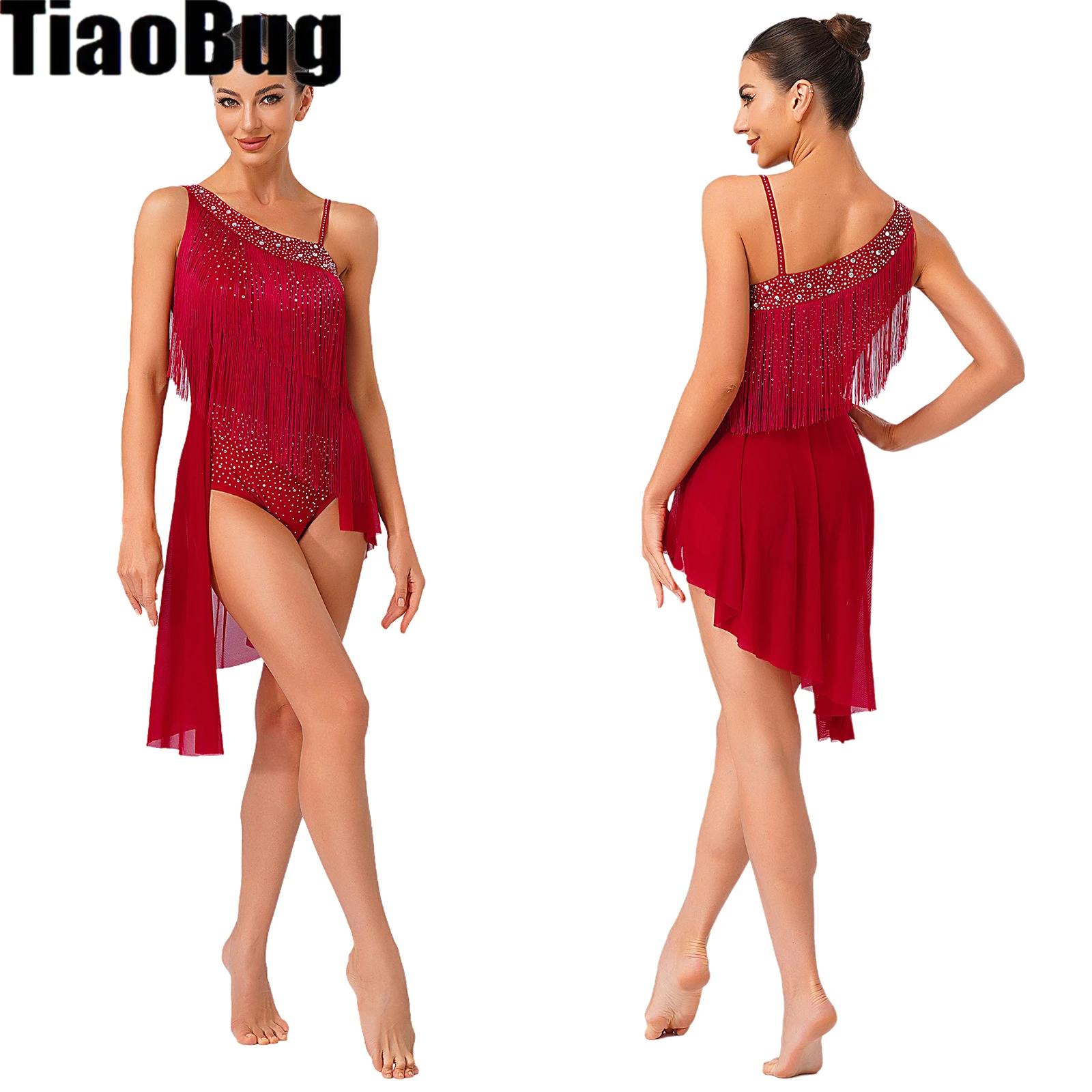 Vestido de leotardo de baile l - Rhinestone Banding Trim reseña y precio